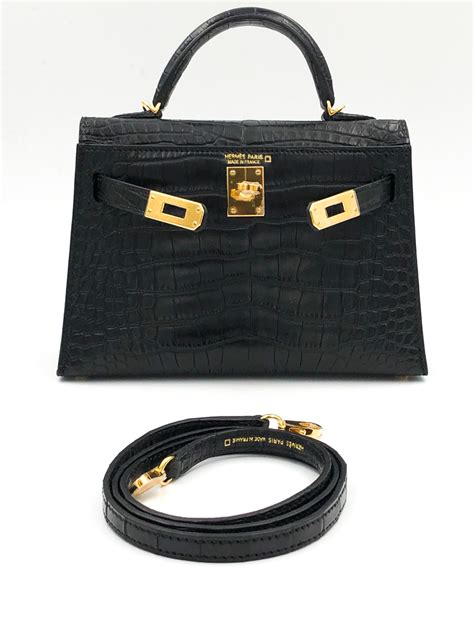 black hermes kelly mini|hermes mini kelly crocodile.